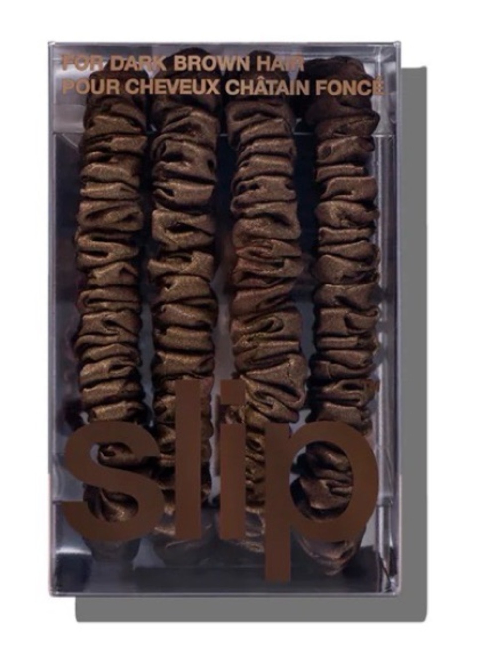 SLIP Back To Basics Dark Brown Skinny Scrunchies